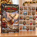 Whitetail Deer Evergreen Advent Calendar HFN Gen Acrylic Ornaments, Woodland Christmas Tree Hanging Decorations