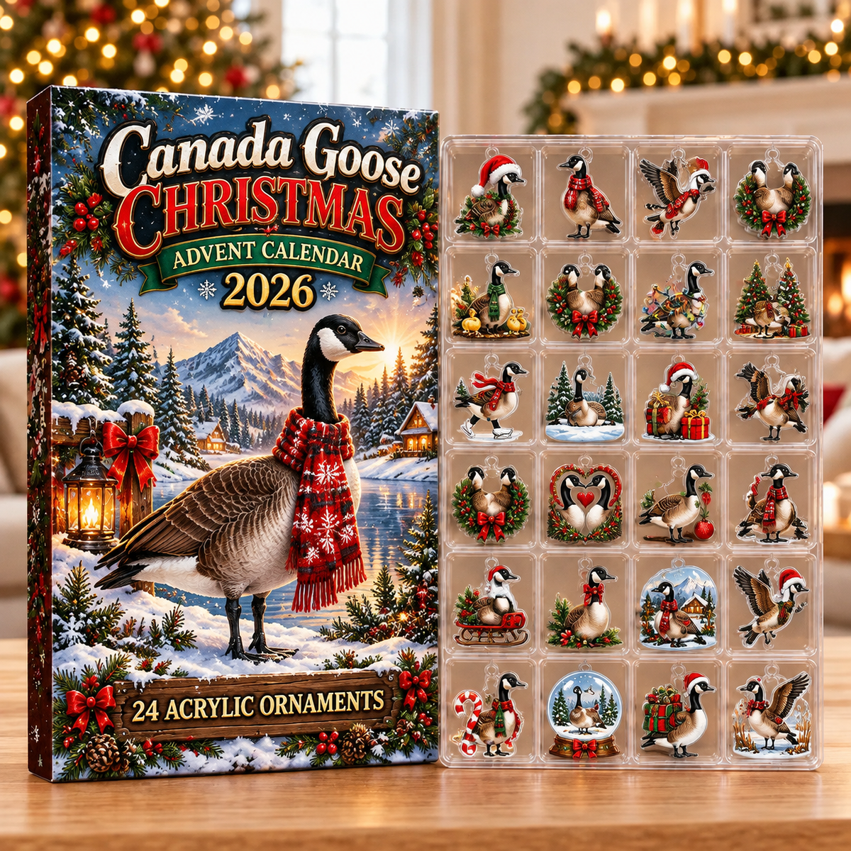 Canada Goose Evergreen Advent Calendar HFN Gen Acrylic Ornaments
