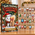 Tooth Anatomy Evergreen Advent Calendar HFN Gen Acrylic Ornaments, Dental Christmas Tree Decor