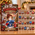 Er Nurse Evergreen Advent Calendar HFN Gen Acrylic Ornaments, Christmas Tree Decor Gift