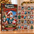 Respiratory Therapist Evergreen Advent Calendar HFN Gen Acrylic Ornaments, Christmas Tree Decor Gift