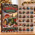 Vintage Diesel Tractor Evergreen Advent Calendar HFN Gen Acrylic Ornaments