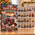 1980s Farm Tractor Evergreen Advent Calendar HFN Gen Acrylic Ornaments