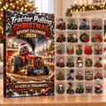 Tractor Pulling Evergreen Advent Calendar HFN Gen Acrylic Ornaments