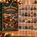Sheriff Deputy Evergreen Advent Calendar HFN Gen Acrylic Ornament, Holiday Tree Decor Gift