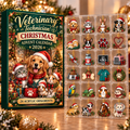 Veterinary Technician Evergreen Advent Calendar HFN Gen Acrylic Ornament, Holiday Tree Decor Gift