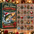 Bass Fishing Evergreen Advent Calendar HFN Gen Acrylic Ornament, Christmas Tree Decor For Anglers