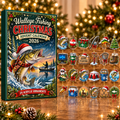 Walleye Fishing Evergreen Advent Calendar HFN Gen Acrylic Ornament, Festive Tree Hanging For Anglers