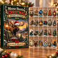 Moose Hunting Acrylic Ornament, Evergreen Advent Calendar HFN Gen