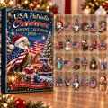Usa Patriotic Christmas Evergreen Advent Calendar HFN Gen Acrylic Ornament, Festive Holiday Tree Keepsake