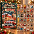 American Roadside Diners Evergreen Advent Calendar HFN Gen Acrylic Ornament, Retro Restaurant Holiday Tree Decor