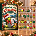 Tennis Coach Evergreen Advent Calendar HFN Gen Acrylic Ornament