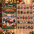 Vintage Formula Racing Evergreen Advent Calendar HFN Gen Acrylic Ornament