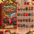 Formula Racing Pit Crew Evergreen Advent Calendar HFN Gen Acrylic Ornament