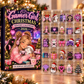 Gamer Girl Evergreen Advent Calendar HFN Gen Acrylic Ornament, Cute Pink Gaming Setup Christmas Tree Decoration