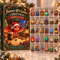 Fantasy Rpg Gamer Evergreen Advent Calendar HFN Gen Acrylic Ornament, Dragon Sword Adventure Christmas Tree Decor