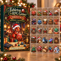 Tabletop Rpg Gamer Evergreen Advent Calendar HFN Gen Acrylic Ornament, Fantasy Dice Roleplaying Christmas Tree Decor