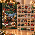 Model Train Collecting Evergreen Advent Calendar HFN Gen Acrylic Ornament