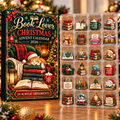 Book Lover Evergreen Advent Calendar HFN Gen Acrylic Ornament
