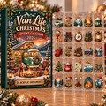 Van Life Evergreen Advent Calendar HFN Gen Acrylic Ornament, Nomad Road Trip Keepsake for Christmas Tree