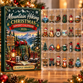 Mountain Hiking Evergreen Advent Calendar HFN Gen Acrylic Ornament, Alpine Summit Keepsake for Christmas Tree