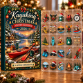 Kayaking Evergreen Advent Calendar HFN Gen Acrylic Ornament, River Adventure Keepsake for Christmas Tree