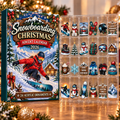Snowboarding Evergreen Advent Calendar HFN Gen Acrylic Ornament, Winter Slope Keepsake for Christmas Tree