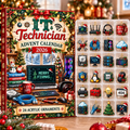 IT Technician HG AI Advent Calendar 2026, 24 Acrylic Ornaments, Christmas Countdown Blind Box Holiday Gift
