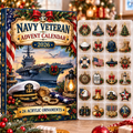 Navy Veteran HG AI Advent Calendar 2026, 24 Acrylic Ornaments, Christmas Countdown Blind Box Holiday Gift