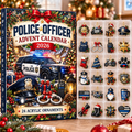 Police Officer HG AI Advent Calendar 2026, 24 Acrylic Ornaments, Christmas Countdown Blind Box Holiday Gift