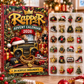 Rapper HG AI Advent Calendar 2026, 24 Acrylic Ornaments, Christmas Countdown Blind Box Holiday Gift