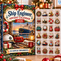 Ship Engineer HG AI Advent Calendar 2026, 24 Acrylic Ornaments, Christmas Countdown Blind Box Holiday Gift
