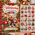 Veterinarian HG AI Advent Calendar 2026, 24 Acrylic Ornaments, Christmas Countdown Blind Box Holiday Gift