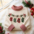 Stockings Christmas Gingham HFN Gen Embroidered Shirt