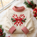 Candy Cane Lover Gingham HFN Gen Embroidered Shirt