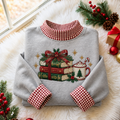 Book Lover Christmas Gingham HFN Gen Embroidered Shirt