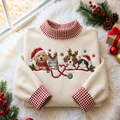 Veterinarian Christmas Gingham HFN Gen Embroidered Shirt