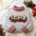 Mail Carrier Christmas Gingham HFN Gen Embroidered Shirt