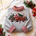 Firefighter Christmas Gingham HFN Gen Embroidered Shirt