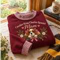 Cavalier King Charles Spaniel Mom Gingham Sweatshirt Ln, Canine Lover Gift