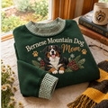 Bernese Mountain Dog Mom Gingham Sweatshirt Ln, Pet Lover Gift Apparel