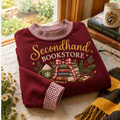 Bookstore Lover Gingham Sweatshirt Ln, Secondhand Finds For Readers