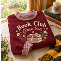 Book Club Grandma Gingham Sweatshirt Ln