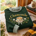Chamomile Tea Gingham Sweatshirt Ln, Calming Herbal Style
