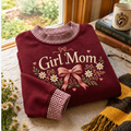 Girl Mom Gingham Sweatshirt Ln