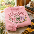 Three Girls Mama Gingham Sweatshirt Ln