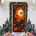 Halloween Spider Web Holiday LN Door Cover, Creepy Cobweb Entryway Decoration