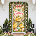 Easter Baby Chick Holiday LN Door Cover, Cute Spring Farmhouse Entrance Decor