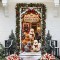 Personalized Silkie Chicken Coop LN Door Cover, Polyester Holiday Decor For Front Entrance, Custom Name Farmhouse Gift