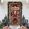 Nigerian Dwarf Goat Holiday LN Door Cover, Personalized Rustic Farm Entry